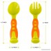 Kidsmile Baby Spoon and Fork 2 Travel Set Soft Tip Travel Safe Training Kiddy Cutlery and Perfect Size Baby Feeding Fun Pack Utensils with Bonus Travel Case BPA Free Great Baby Shower Gifts Set - B0725K1G26